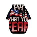 Firefighter I Fight What You Fear Print Dog Zip Up Hoodie