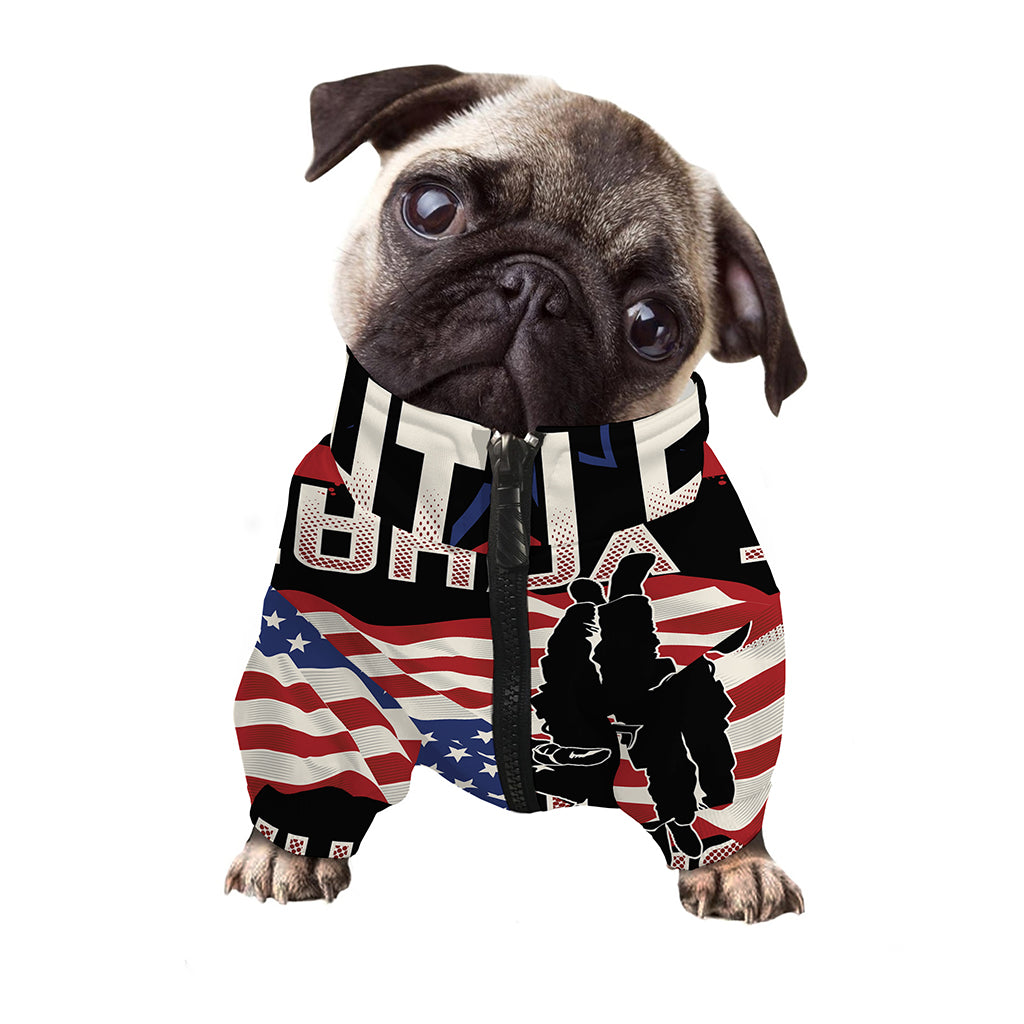 Firefighter I Fight What You Fear Print Dog Zip Up Jacket