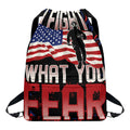 Firefighter I Fight What You Fear Print Drawstring Backpack
