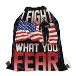 Firefighter I Fight What You Fear Print Drawstring Bag