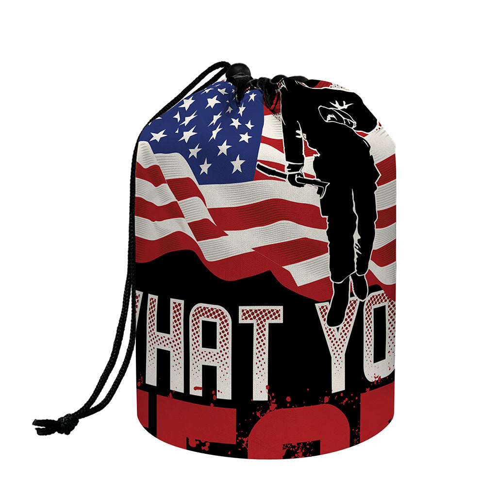 Firefighter I Fight What You Fear Print Drawstring Makeup Bag
