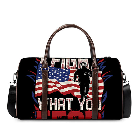 Firefighter I Fight What You Fear Print Duffle Bag