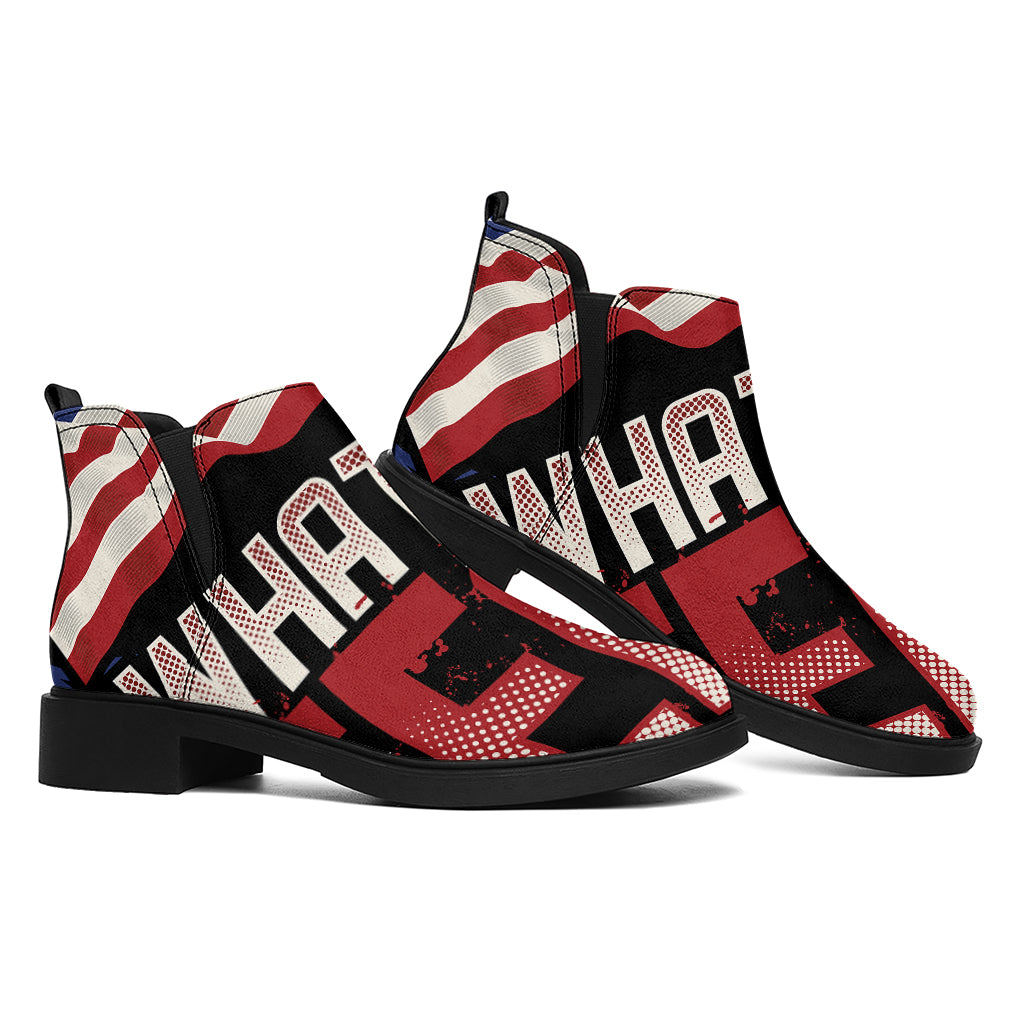 Firefighter I Fight What You Fear Print Flat Ankle Boots
