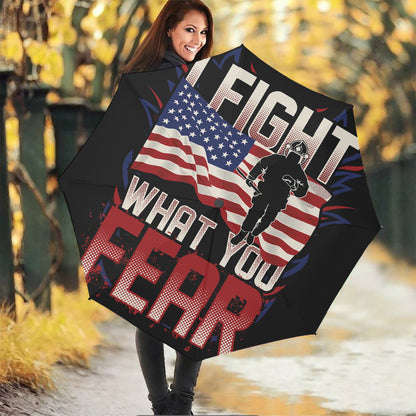 Firefighter I Fight What You Fear Print Foldable Umbrella