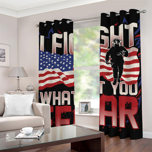 Firefighter I Fight What You Fear Print Grommet Curtains