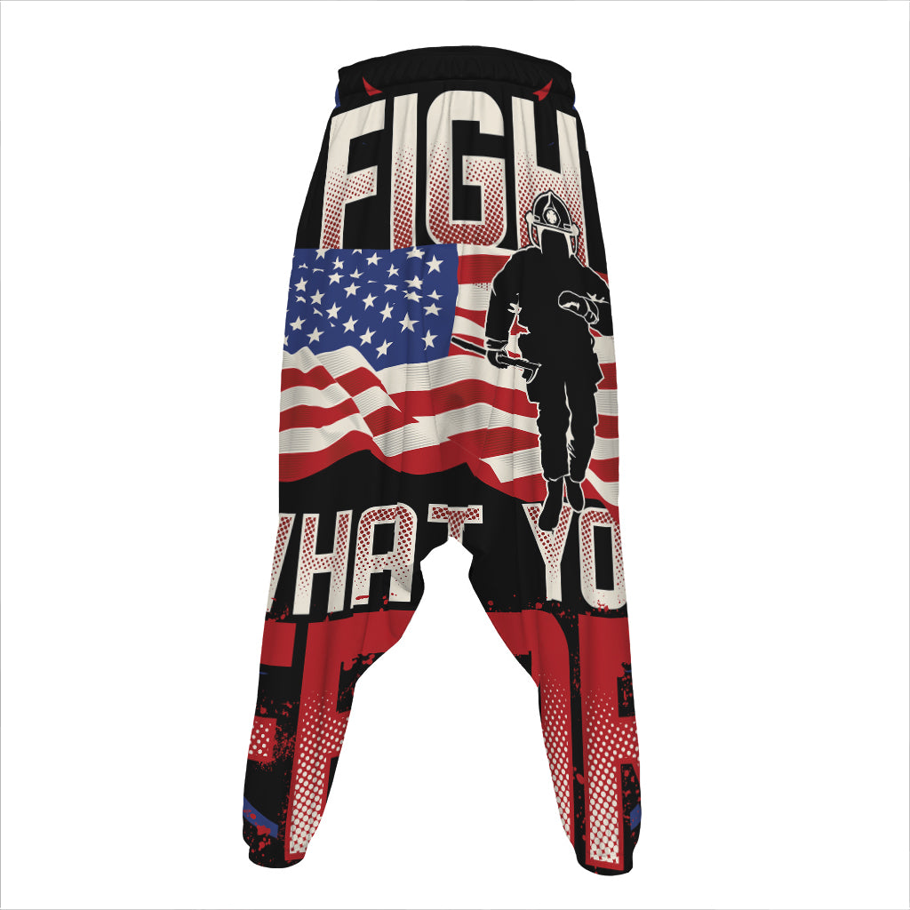 Firefighter I Fight What You Fear Print Hammer Pants