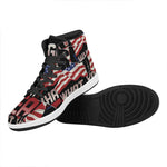 Firefighter I Fight What You Fear Print High Top Leather Sneakers