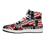 Firefighter I Fight What You Fear Print High Top Leather Sneakers