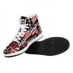 Firefighter I Fight What You Fear Print High Top Leather Sneakers