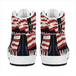 Firefighter I Fight What You Fear Print High Top Leather Sneakers