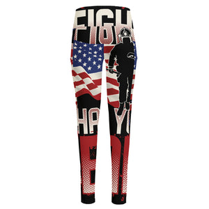 Firefighter I Fight What You Fear Print High-Waisted Pocket Leggings