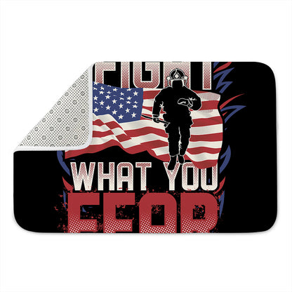 Firefighter I Fight What You Fear Print Indoor Door Mat