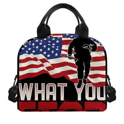 Firefighter I Fight What You Fear Print Insulated Lunch Bag