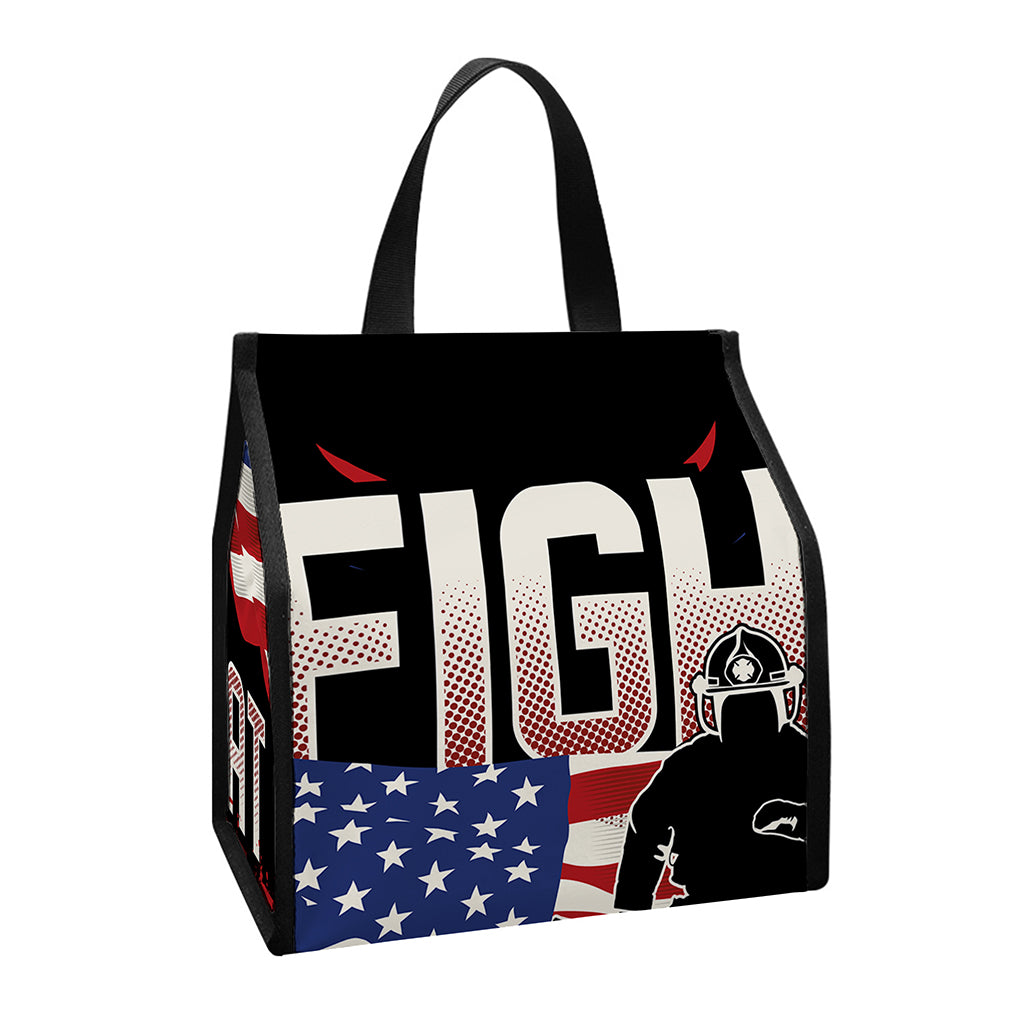 Firefighter I Fight What You Fear Print Insulated Lunch Tote