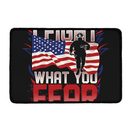 Firefighter I Fight What You Fear Print Kitchen Mat