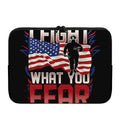 Firefighter I Fight What You Fear Print Laptop Sleeve