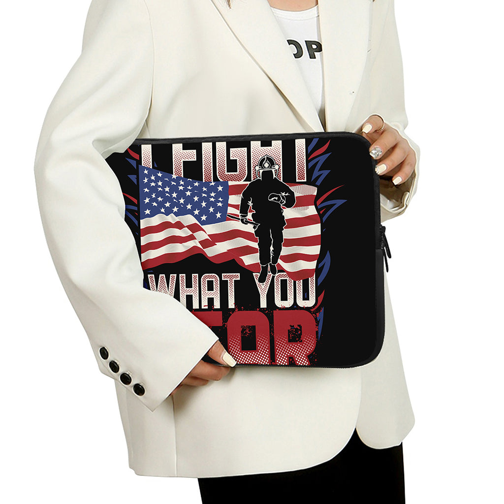 Firefighter I Fight What You Fear Print Laptop Sleeve