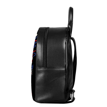 Firefighter I Fight What You Fear Print Leather Backpack