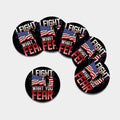 Firefighter I Fight What You Fear Print Leather Coaster Set