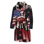 Firefighter I Fight What You Fear Print Men's Bathrobe