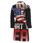 Firefighter I Fight What You Fear Print Men's Bathrobe