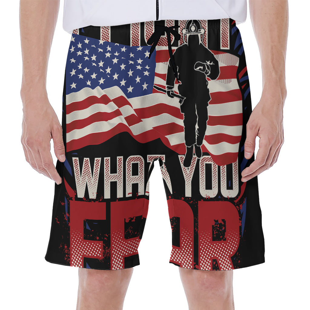 Firefighter I Fight What You Fear Print Men's Beach Shorts