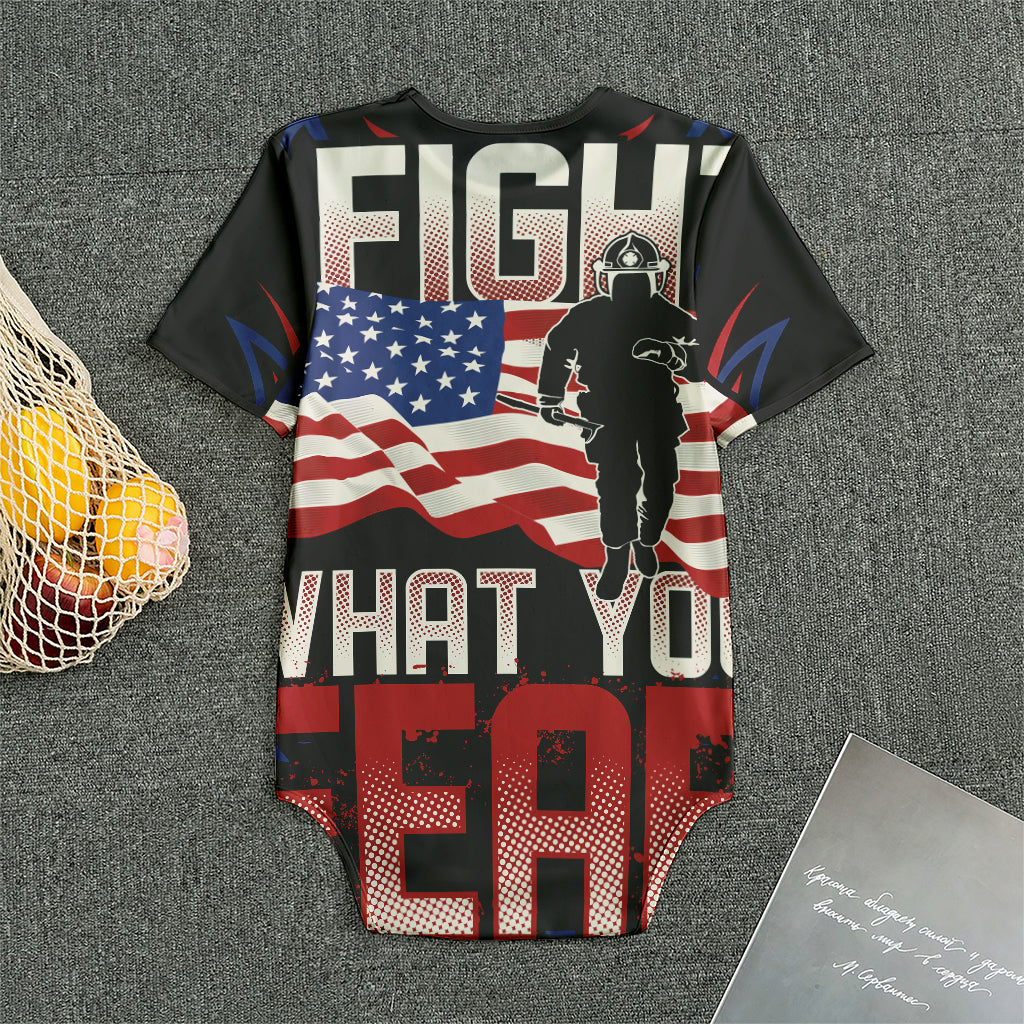 Firefighter I Fight What You Fear Print Men's Bodysuit