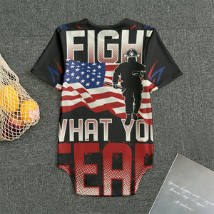 Firefighter I Fight What You Fear Print Men's Bodysuit