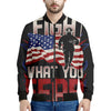 Firefighter I Fight What You Fear Print Men's Bomber Jacket