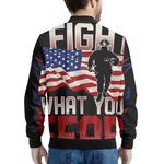 Firefighter I Fight What You Fear Print Men's Bomber Jacket