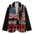 Firefighter I Fight What You Fear Print Men's Cotton Blazer