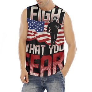 Firefighter I Fight What You Fear Print Men's Fitness Tank Top