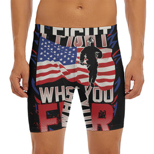 Firefighter I Fight What You Fear Print Men's Long Boxer Briefs