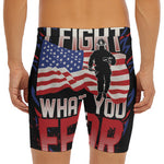 Firefighter I Fight What You Fear Print Men's Long Boxer Briefs