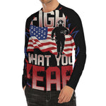 Firefighter I Fight What You Fear Print Men's Long Sleeve Rash Guard