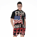 Firefighter I Fight What You Fear Print Men's Rompers