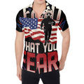Firefighter I Fight What You Fear Print Men's Shirt