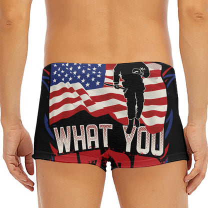 Firefighter I Fight What You Fear Print Men's Short Boxer Briefs