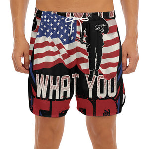 Firefighter I Fight What You Fear Print Men's Split Running Shorts