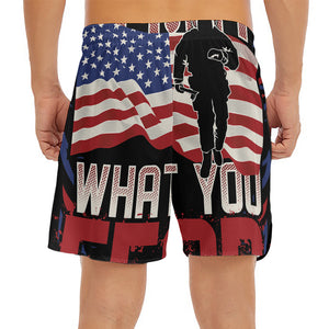 Firefighter I Fight What You Fear Print Men's Split Running Shorts