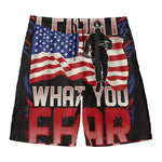 Firefighter I Fight What You Fear Print Men's Swim Trunks