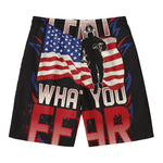 Firefighter I Fight What You Fear Print Men's Swim Trunks