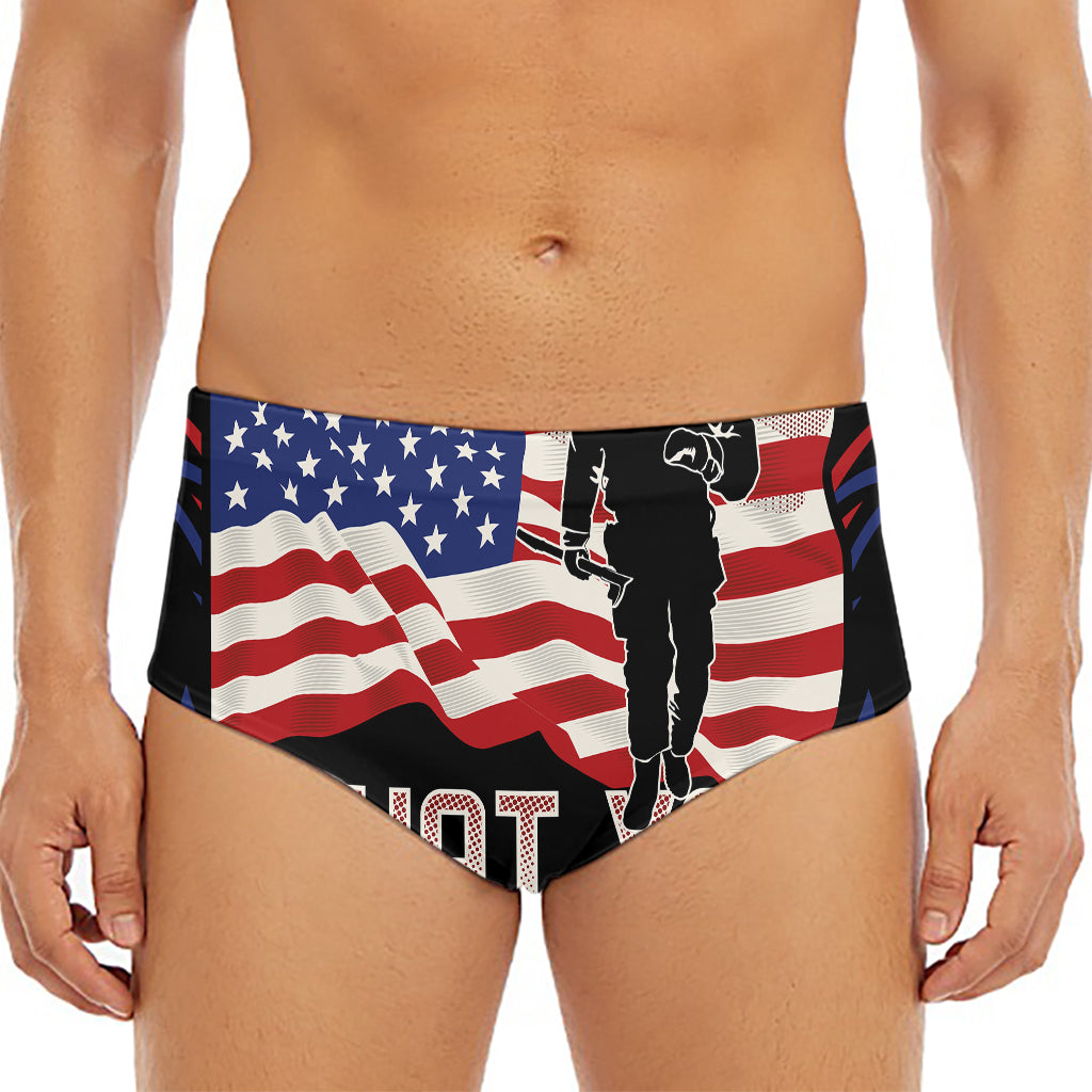 Firefighter I Fight What You Fear Print Men's Triangle Swim Briefs