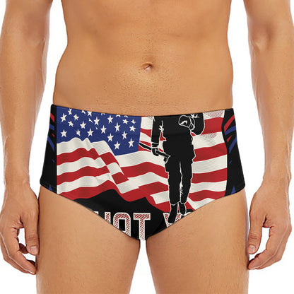 Firefighter I Fight What You Fear Print Men's Triangle Swim Briefs