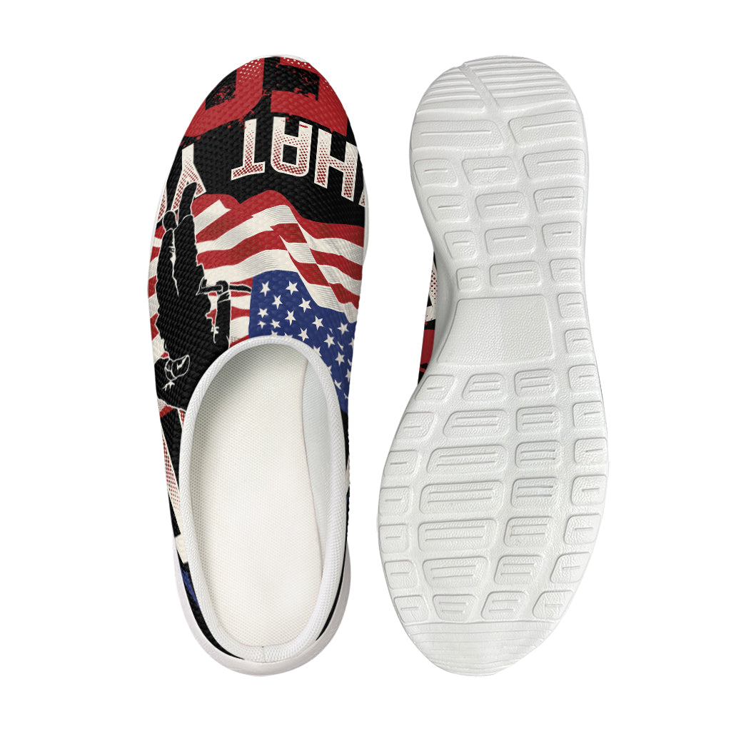 Firefighter I Fight What You Fear Print Mesh Casual Shoes