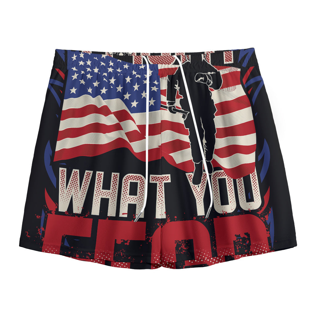 Firefighter I Fight What You Fear Print Mesh Shorts