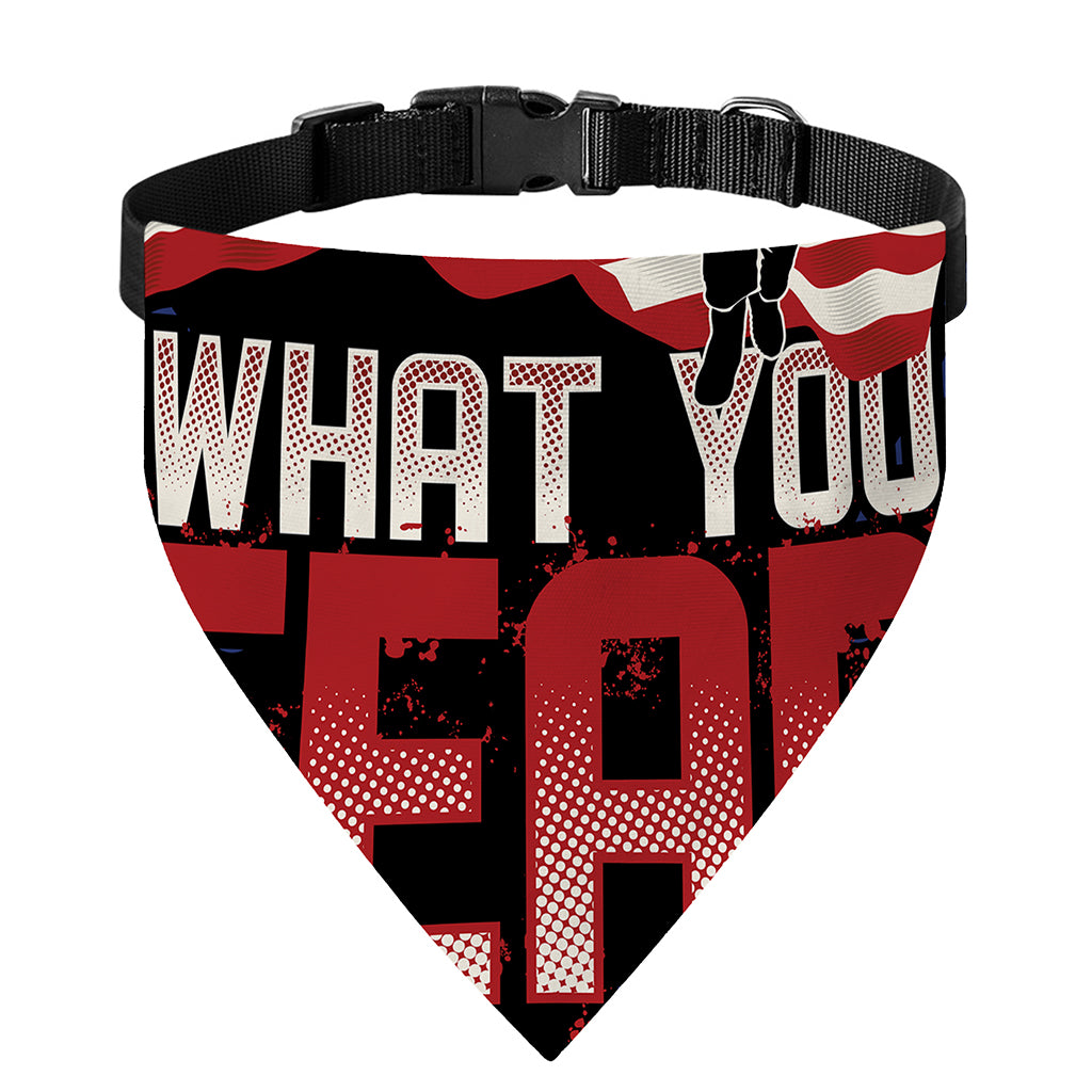 Firefighter I Fight What You Fear Print Over The Collar Dog Bandana