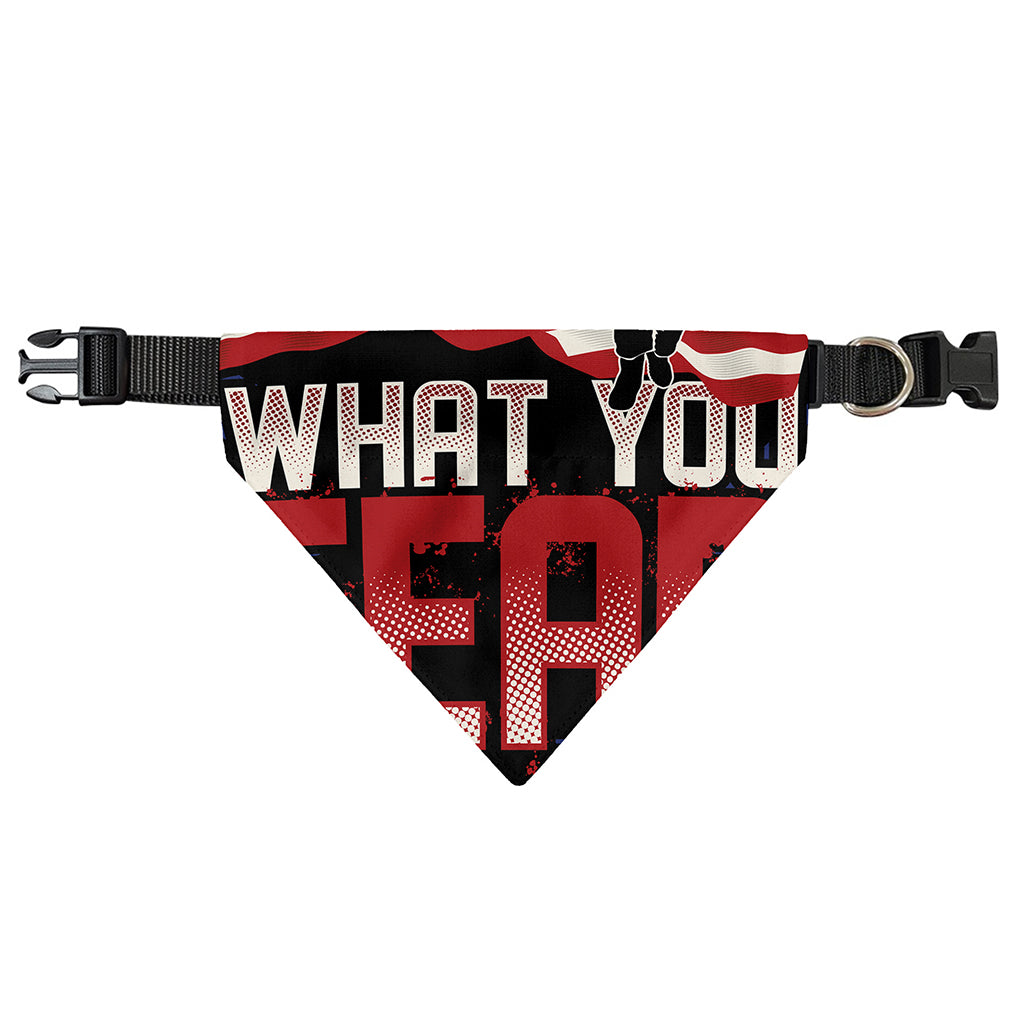 Firefighter I Fight What You Fear Print Over The Collar Dog Bandana