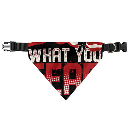 Firefighter I Fight What You Fear Print Over The Collar Dog Bandana