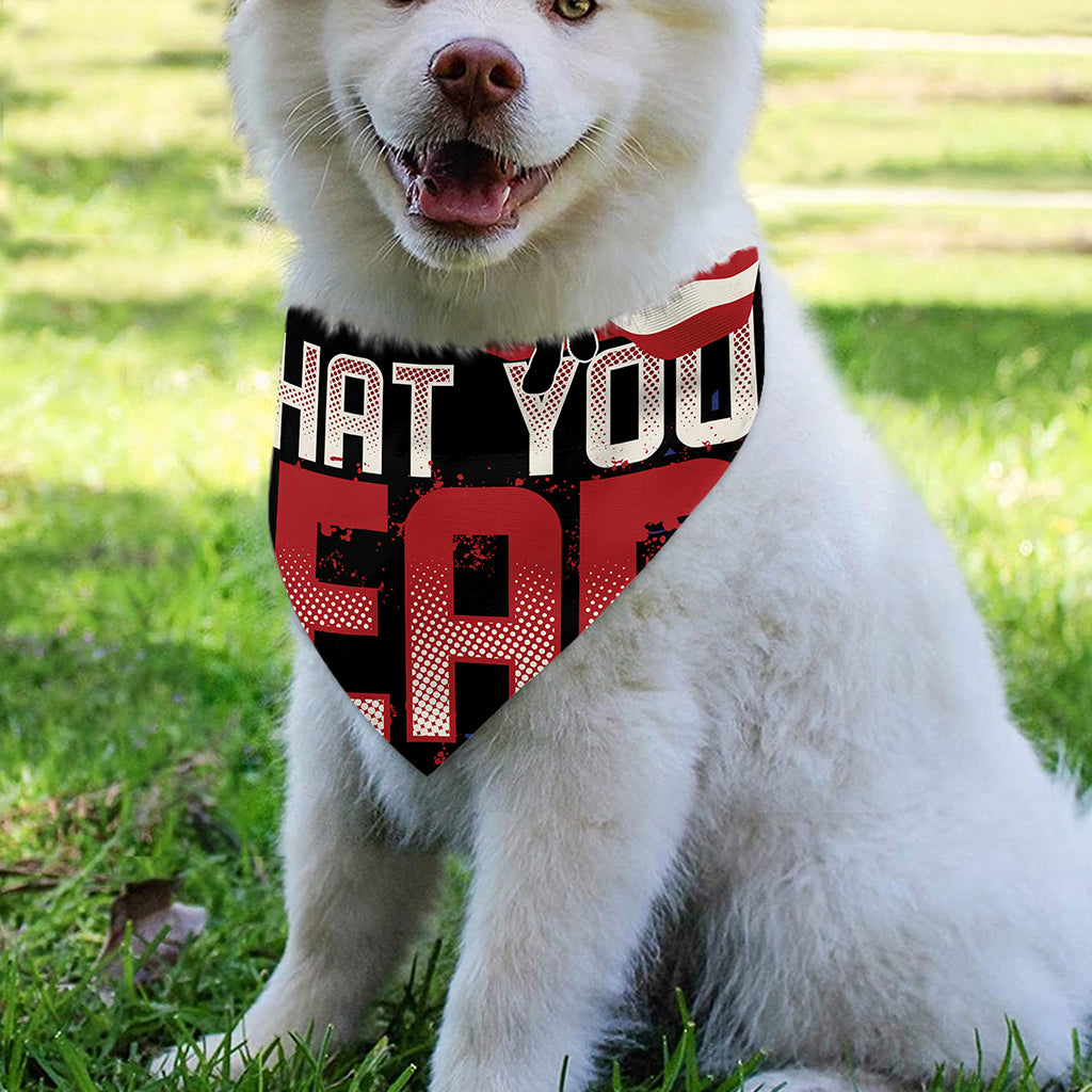 Firefighter I Fight What You Fear Print Over The Collar Dog Bandana